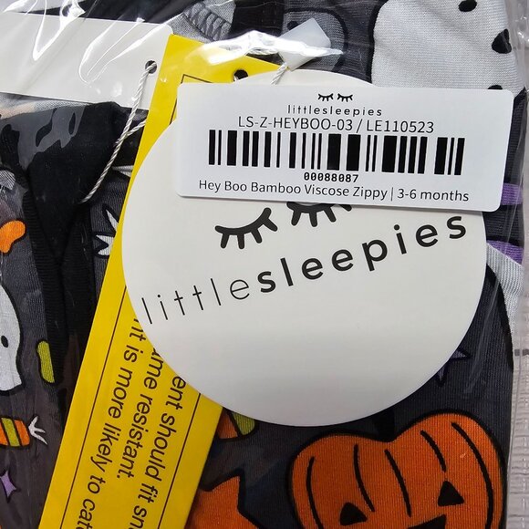 NIB Little Sleepies Hey Boo Zippy Size 3-6 months - Picture 2 of 3